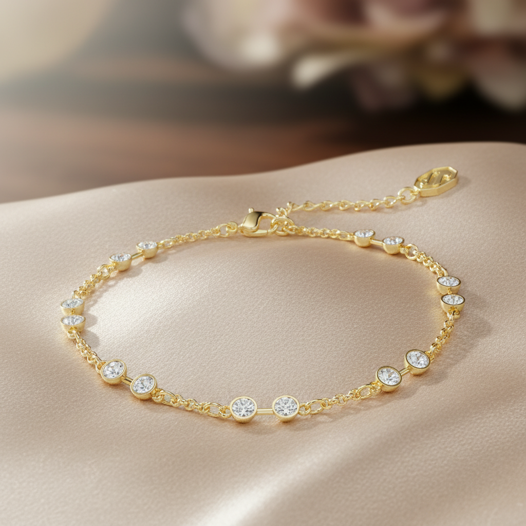 Swarovski bracelet editorial close-up