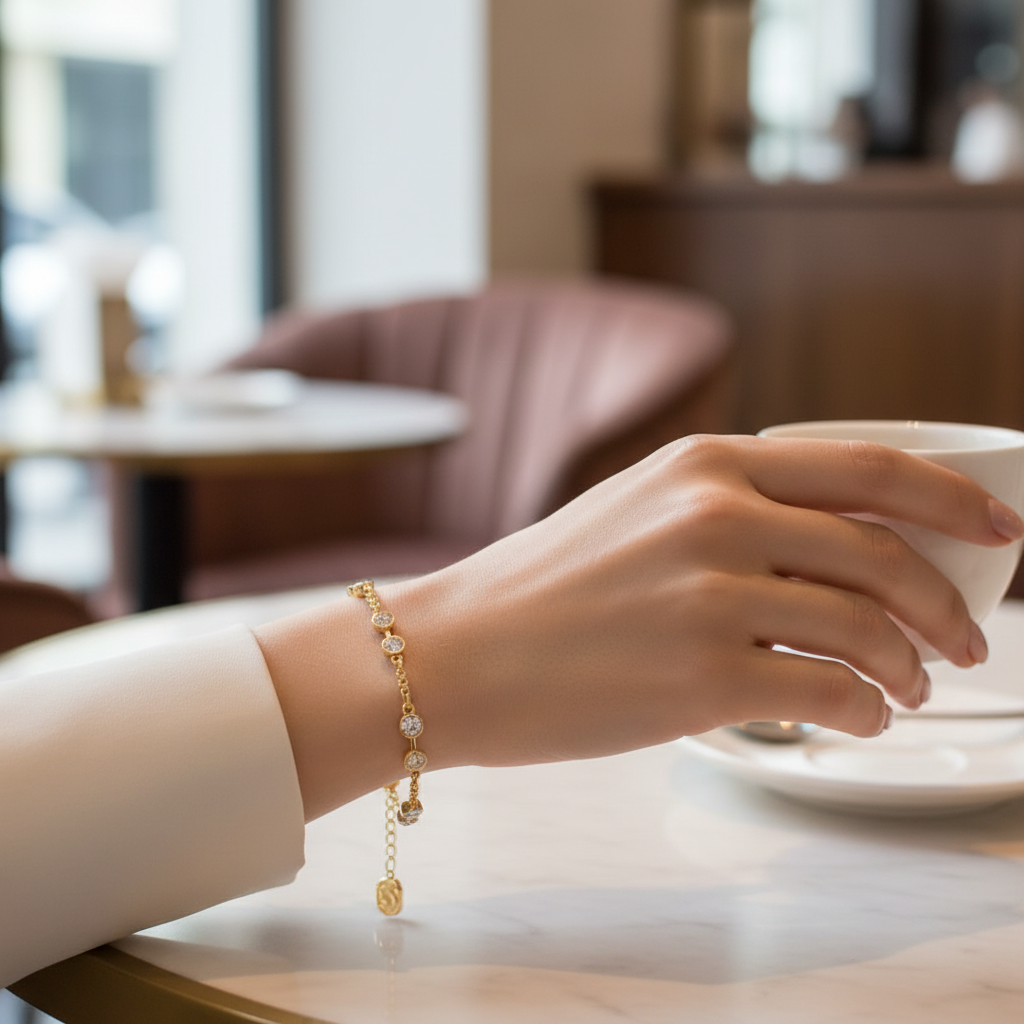 Swarovski bracelet minimal studio